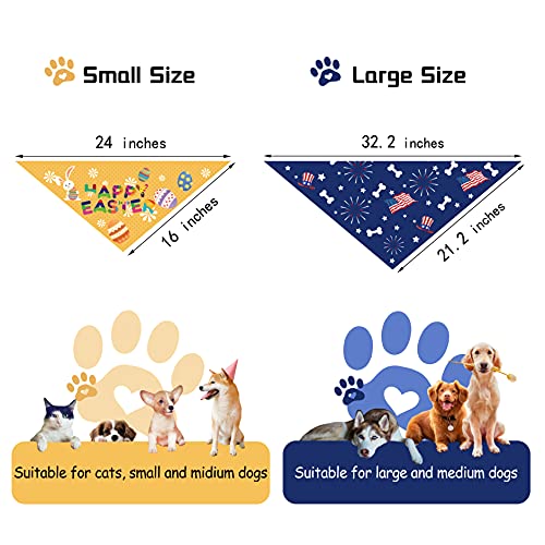 Festive Dog Bandanas for Medium to Large Pets