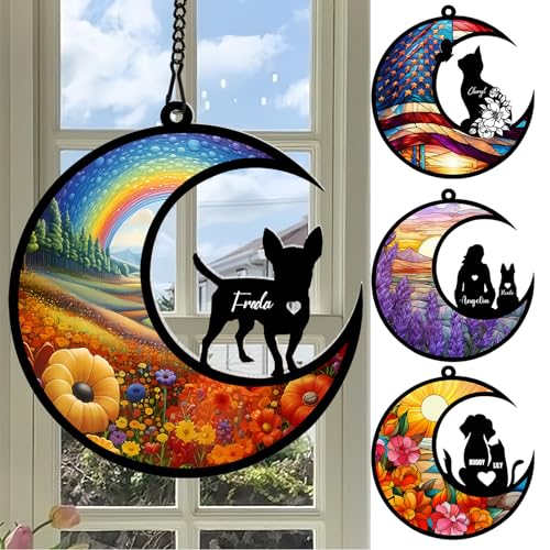Personalized Dog Memorial Suncatcher with Custom Name