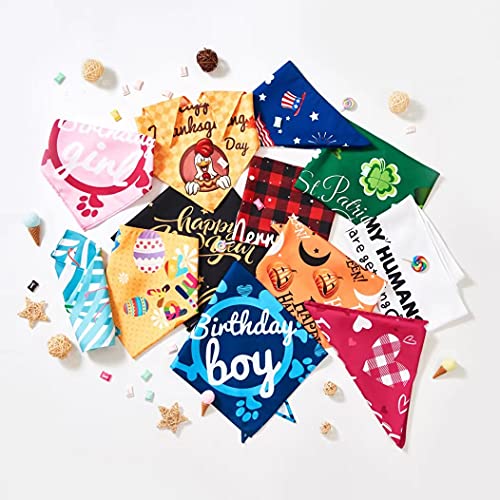 Festive Dog Bandanas for Medium to Large Pets