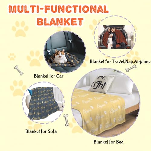 Dog Name Blanket - Personalized Cozy Pet Gift