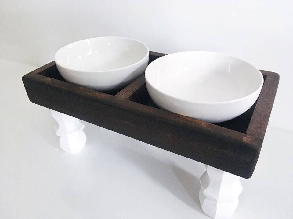 Country Rustic Elevated Dog Feeders and Personalized Bowls
