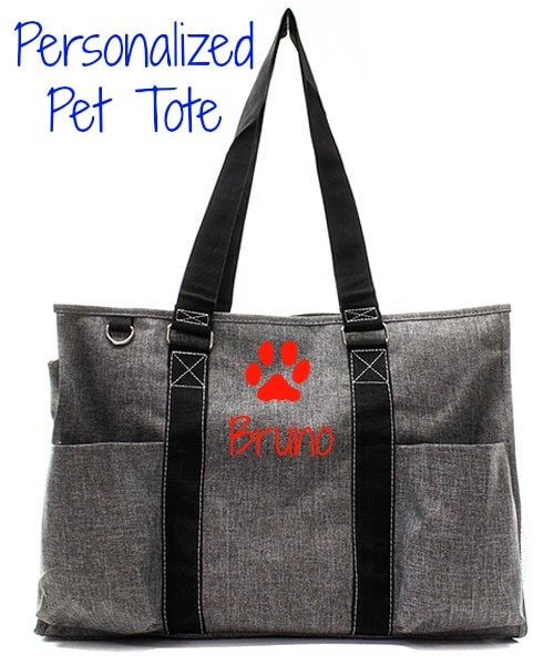 Custom Pet Tote Bag for Travel and Daycare