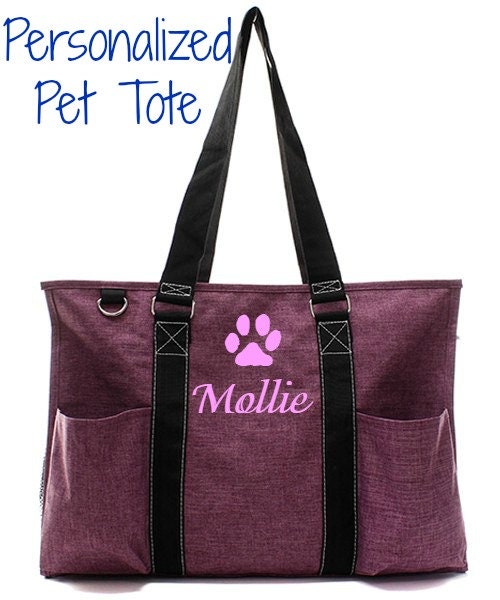 Custom Pet Tote Bag for Travel and Daycare