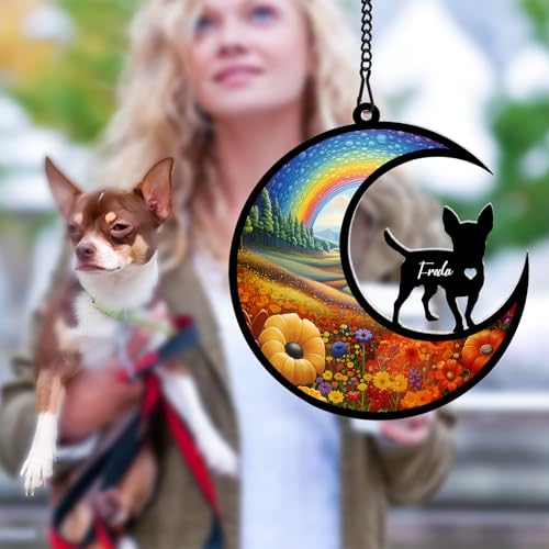 Personalized Dog Memorial Suncatcher with Custom Name