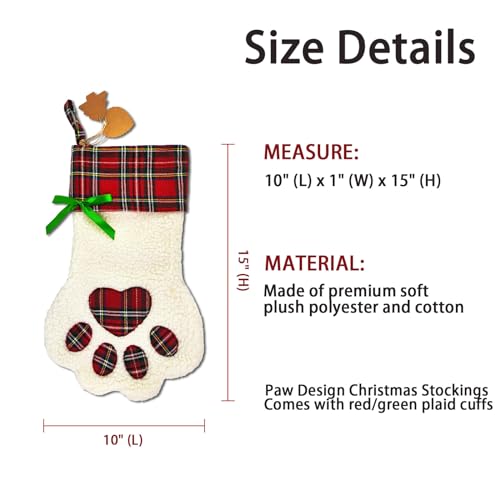 Customized Funny Christmas Stockings for Dog with Personalized Paws