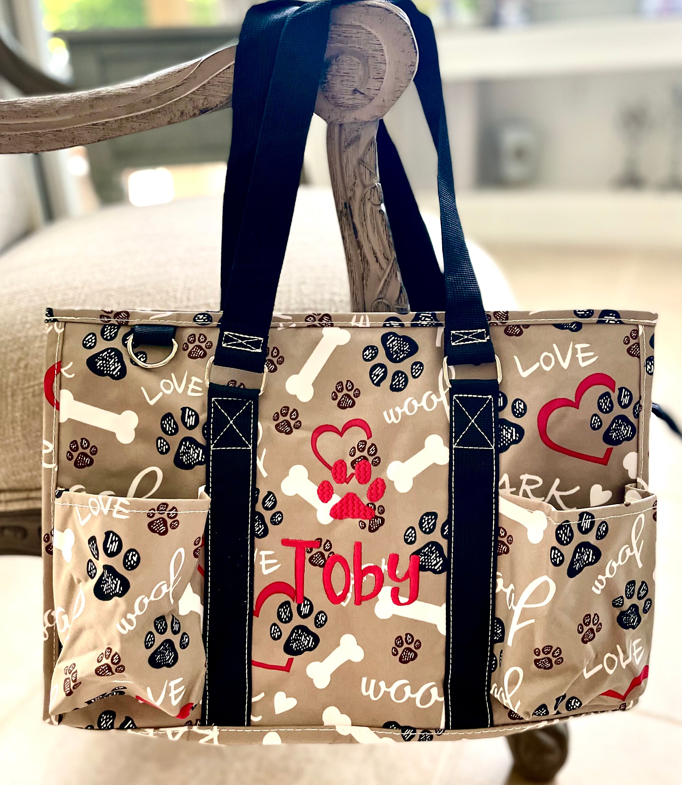 Custom Dog Travel Bag - Personalized Pet Tote