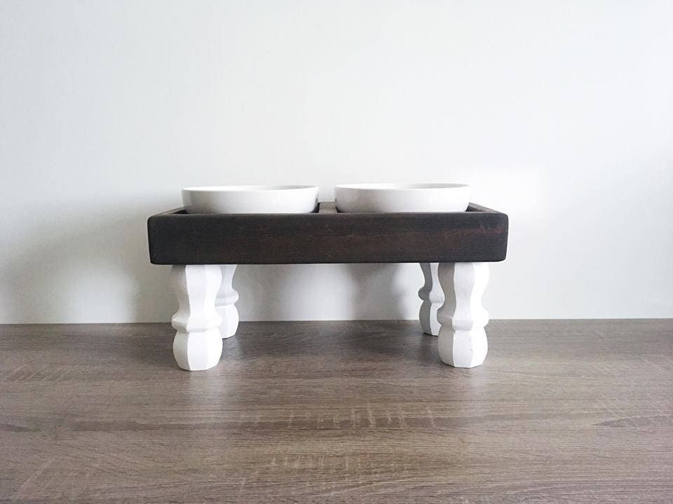 Country Rustic Elevated Dog Feeders and Personalized Bowls