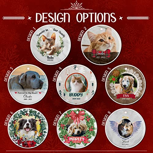 Custom Pet Memorial Photo Ornament - 5 Designs