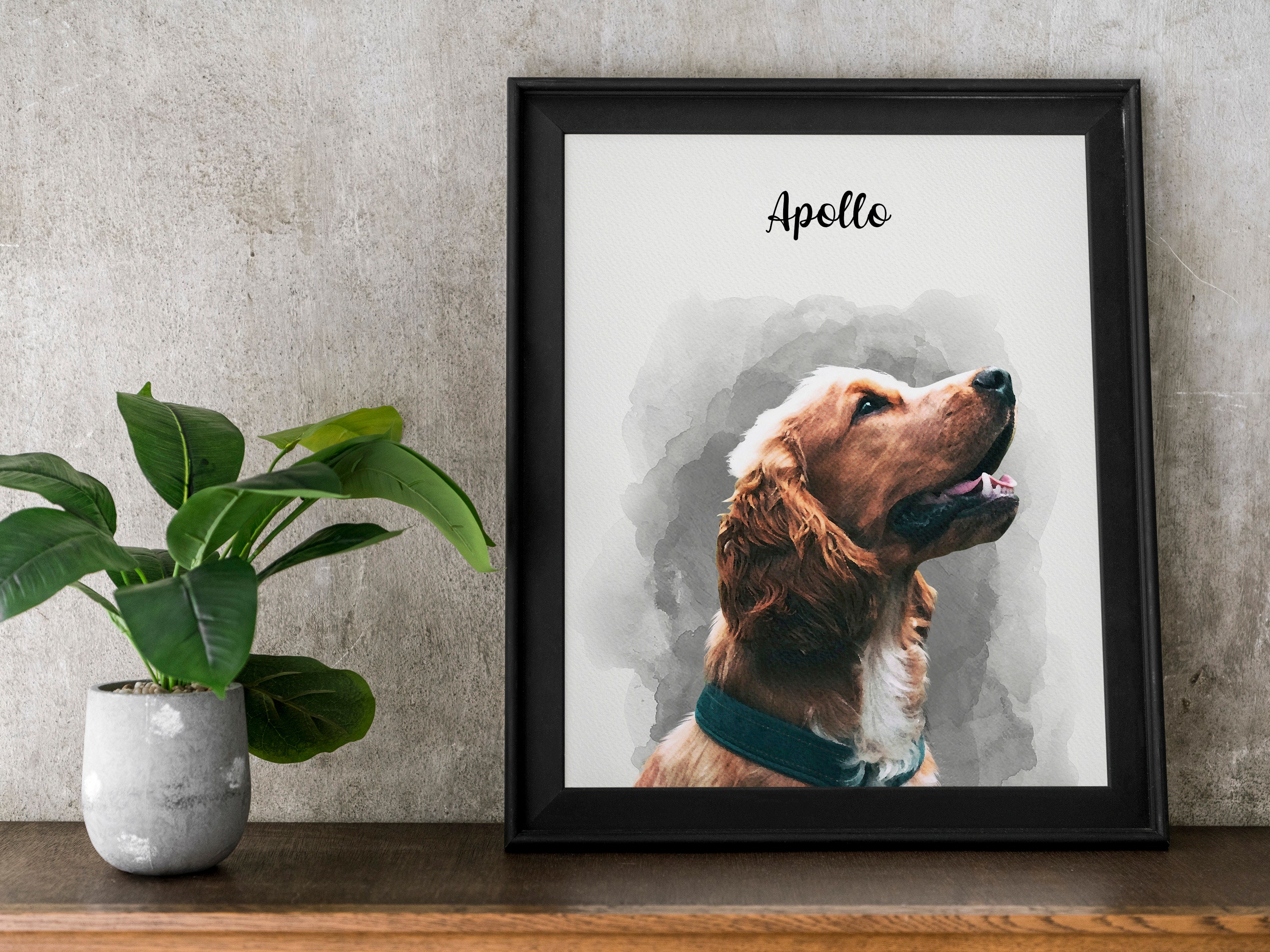 Watercolor Pet Portrait From Photo Personalized Gift For Her/Women Girlfriend Gift Dog Portrait Pet Memorial Dog Mom Christmas Gift Handmade