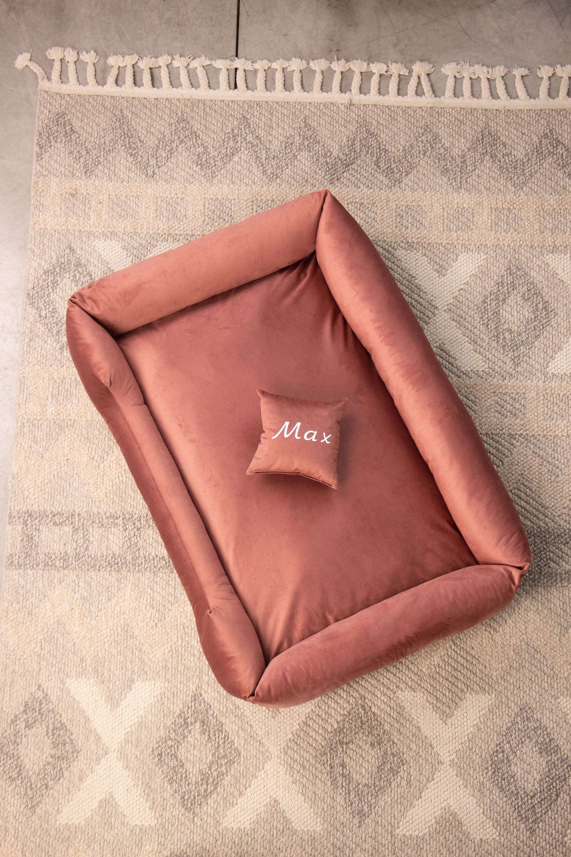 Personalized Velvet Extra Large Dog Bed