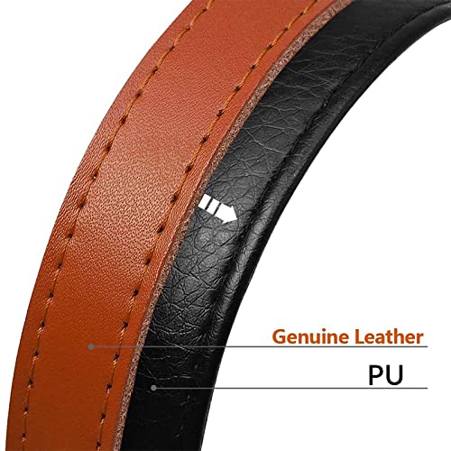 Personalized Leather Dog Collars with Nameplate - Various Colors