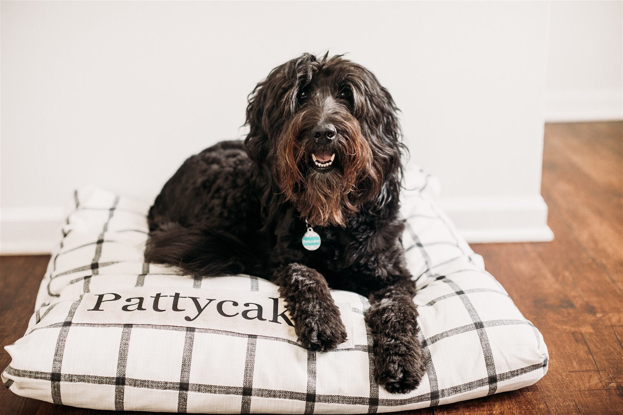 Personalized Plaid Dog Bed Cover in Various Sizes