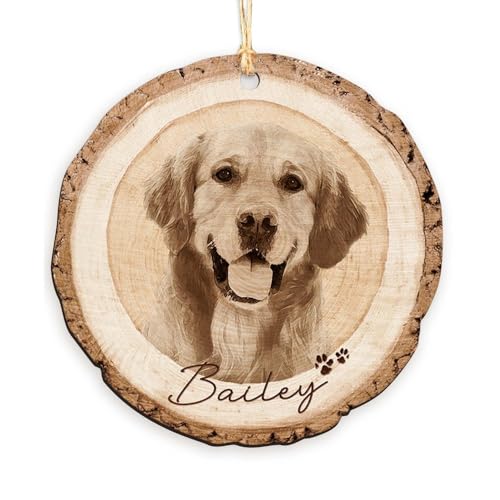Custom Dog Photo Ornament for Christmas, Style 5