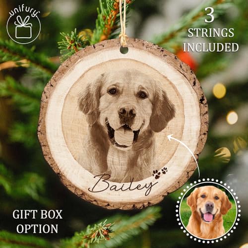 Custom Dog Photo Ornament for Christmas, Style 5