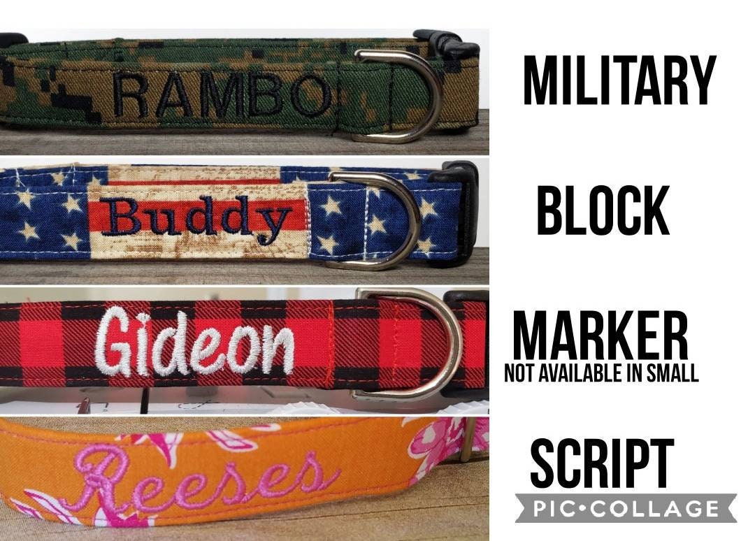 Personalized USMC Camo Dog Collar - Marine Corps