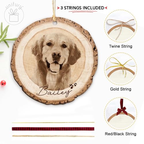 Custom Dog Photo Ornament for Christmas, Style 5