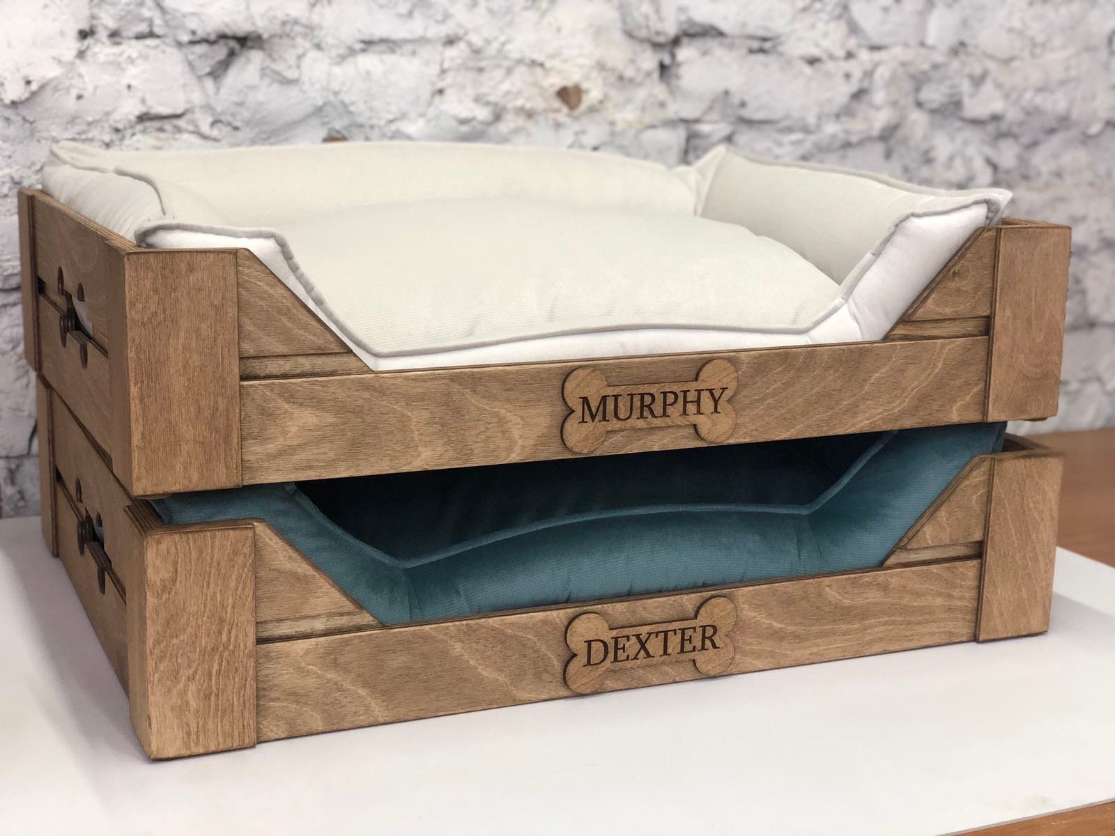 Wood wicker bed for dogs, cats; sofa, furniture