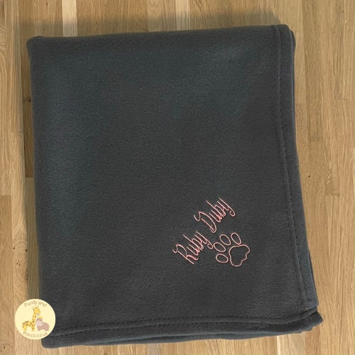Customized Embroidered Dog Blanket - Luxury Fleece Blanket