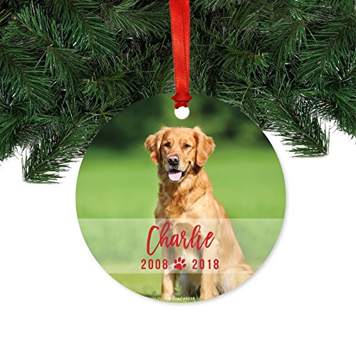 Andaz Press Personalized Pet Memorial Christmas Ornament, Customized