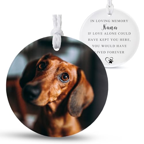 Custom Pet Memorial Ornament with Personalized Photo