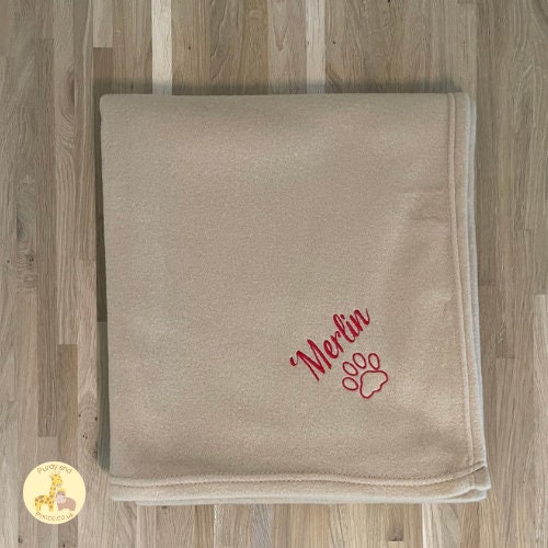 Customized Embroidered Dog Blanket - Luxury Fleece Blanket