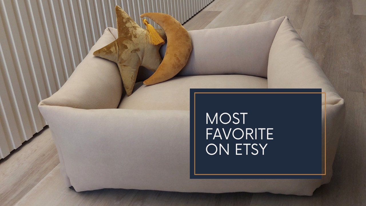 Luxury Handmade Beige Pet Bed - Custom Sizes