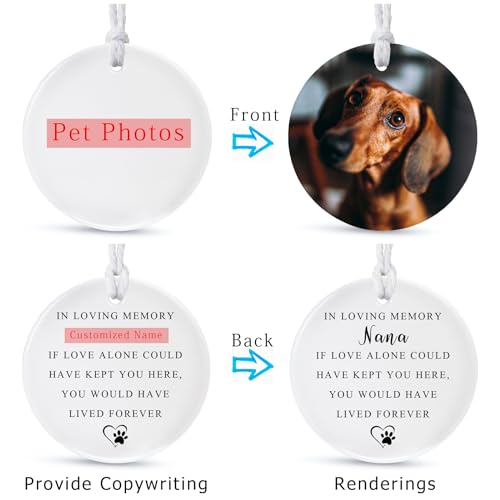Custom Pet Memorial Ornament with Personalized Photo