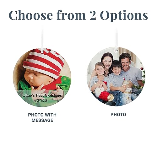 2023 Photo Keepsake Ornament - Personalized Round Ornament