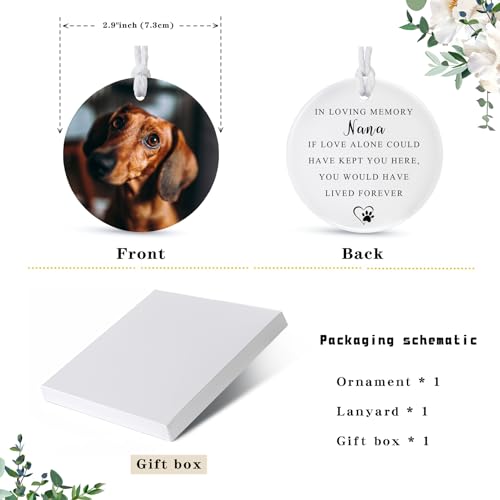 Custom Pet Memorial Ornament with Personalized Photo