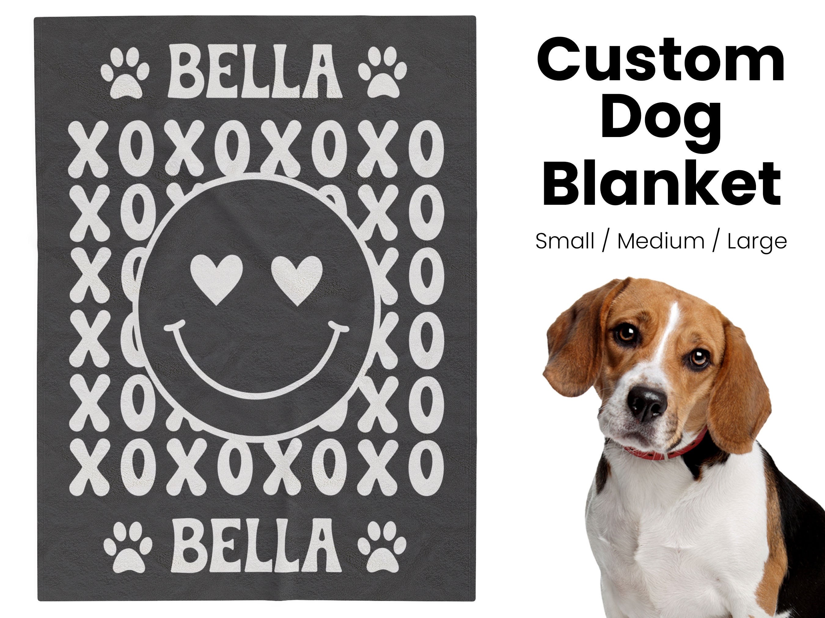 Custom Paw Print Blanket - Personalized Pet Gift