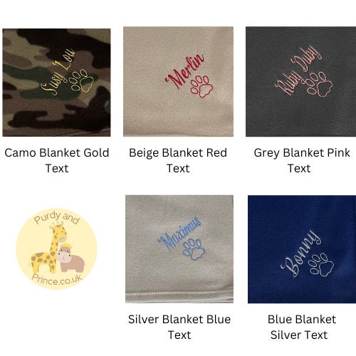 Customized Embroidered Dog Blanket - Luxury Fleece Blanket