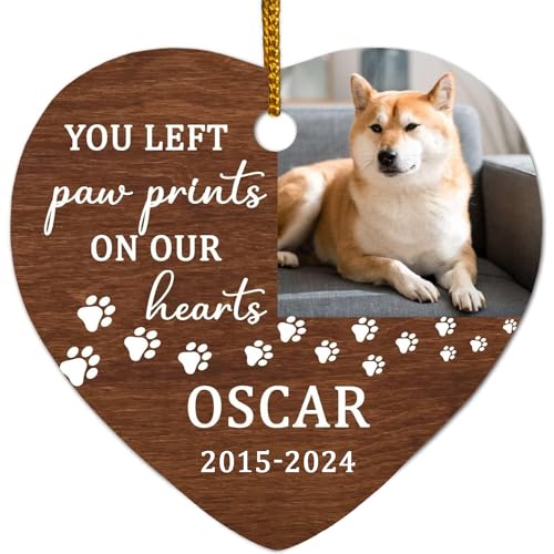 Custom Pet Memorial Christmas Ornament with Photo Print