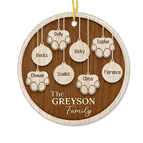 Personalized Family and Pet Christmas Ornaments 2023