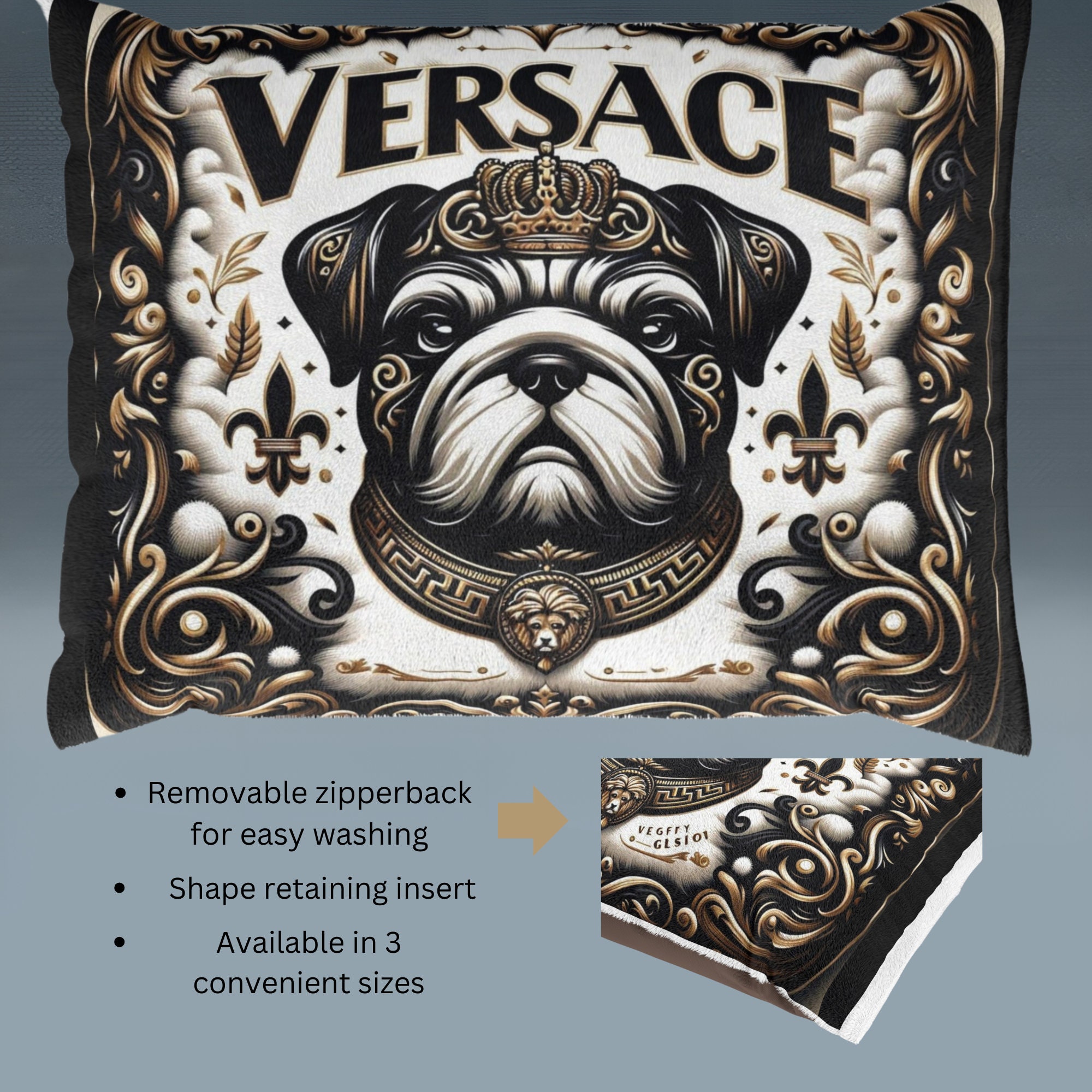 Customizable Dog Bed in Regal Designs, 3 Sizes