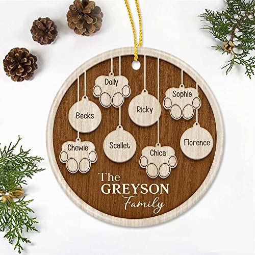 Personalized Family and Pet Christmas Ornaments 2023