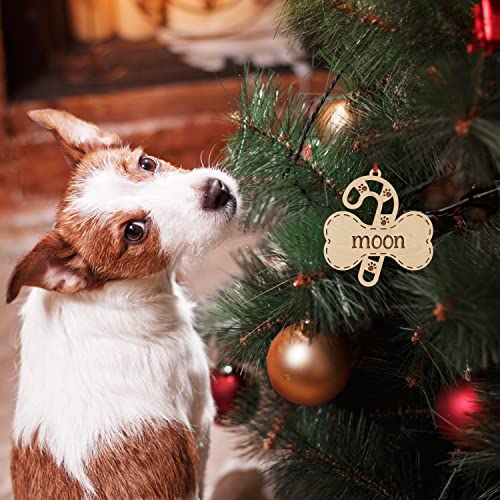 Custom Laser Engraved Dog Bone Christmas Ornaments