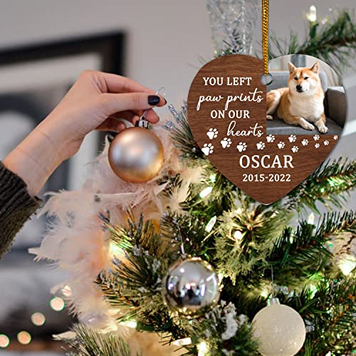 Custom Pet Memorial Christmas Ornament with Photo Print