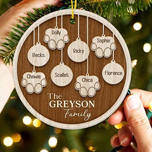 Personalized Family and Pet Christmas Ornaments 2023