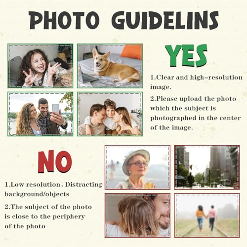 Custom Canvas Prints With Your Photos with Wood Frame Personalized Picture Wall Art HD Digital Print Unique Photo Gifts for Friends Lover Pet Family Mom Dad Customized Poster Prints Home Decor 8"x10"