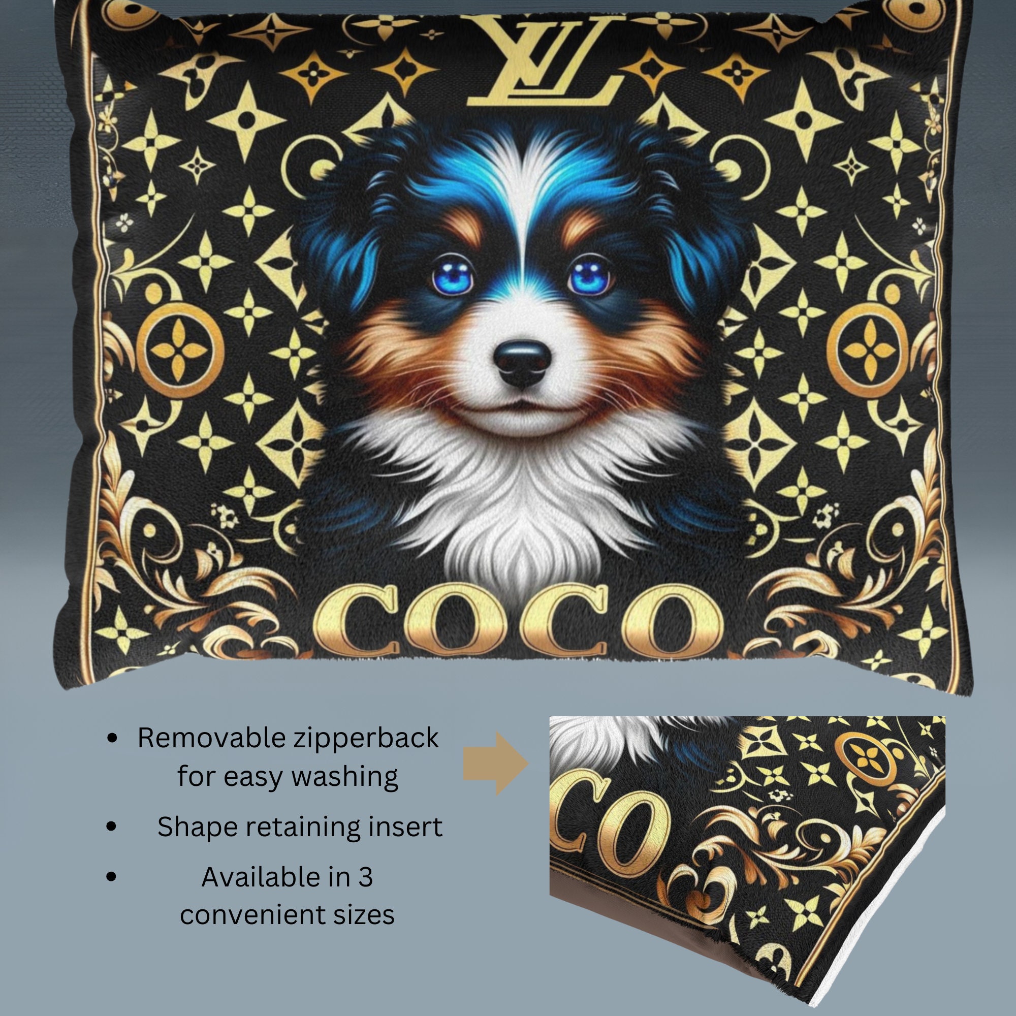 Customizable Dog Bed in Regal Designs, 3 Sizes