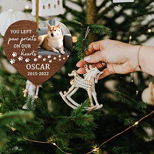Custom Pet Memorial Christmas Ornament with Photo Print