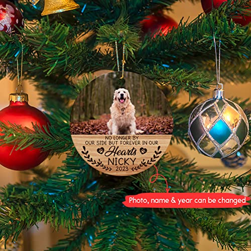 Personalized Dog Christmas Photo Ornament - Pet Memorial Ornament