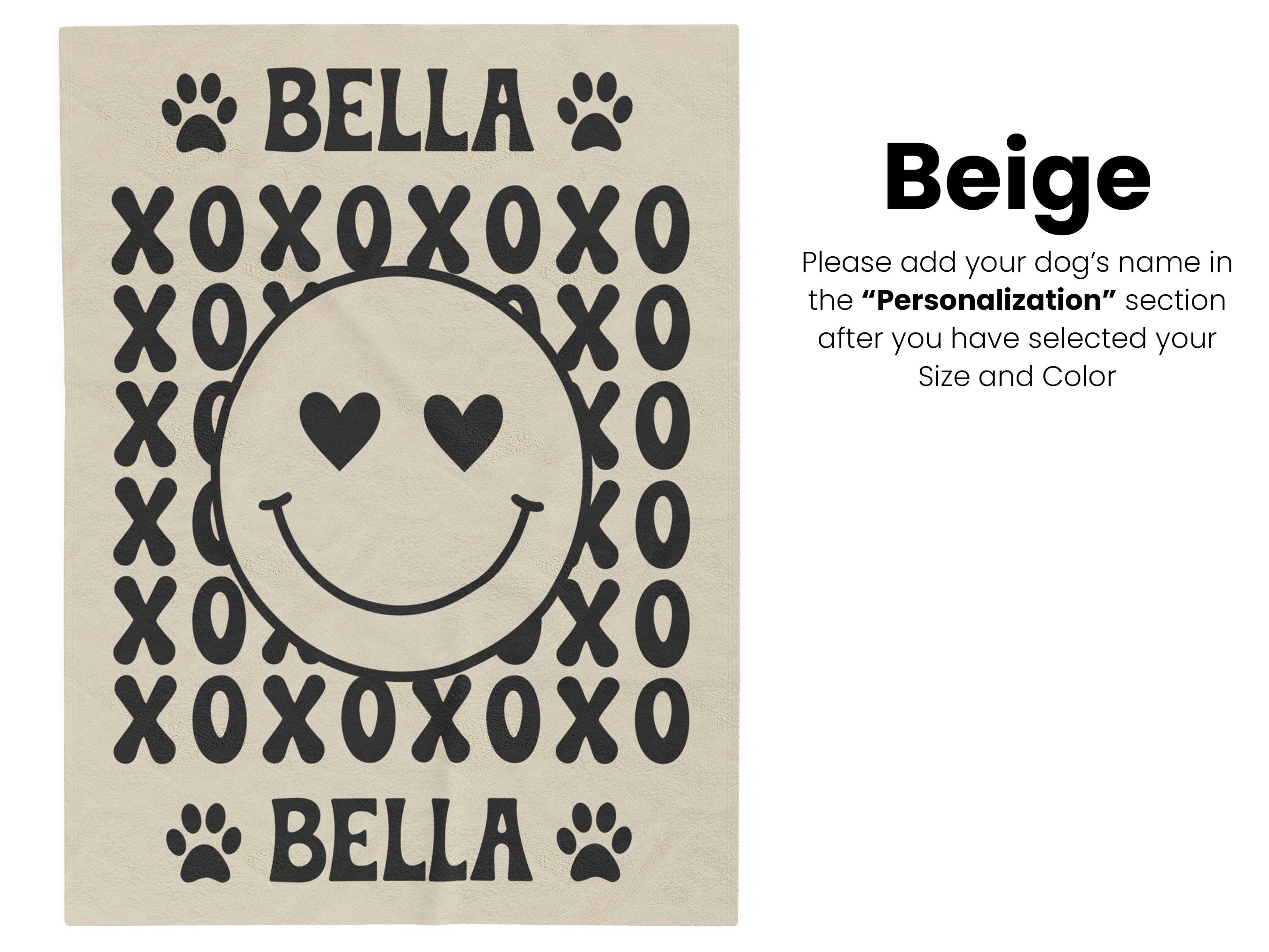 Custom Paw Print Blanket - Personalized Pet Gift