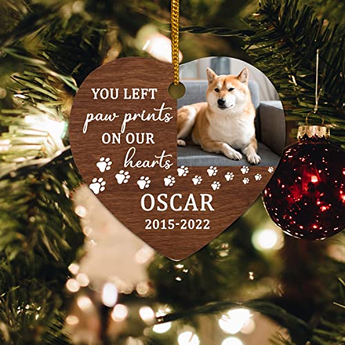 Custom Pet Memorial Christmas Ornament with Photo Print