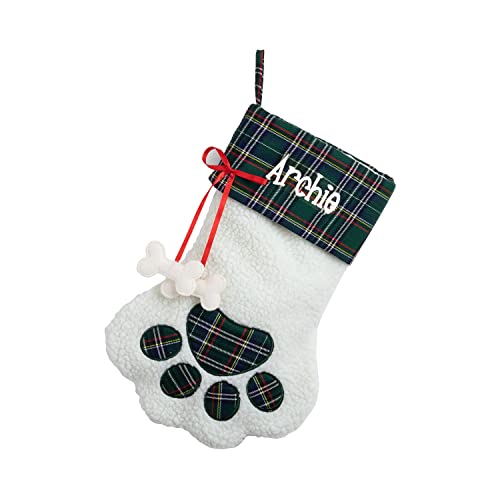 Custom Dog Paw Stocking with Pet's Name