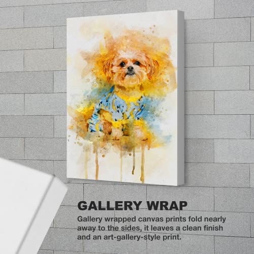 Awesometik Custom Pet Portrait Pet Lovers Gift Dog Watercolor Personalized Pet Portrait Mom Gift