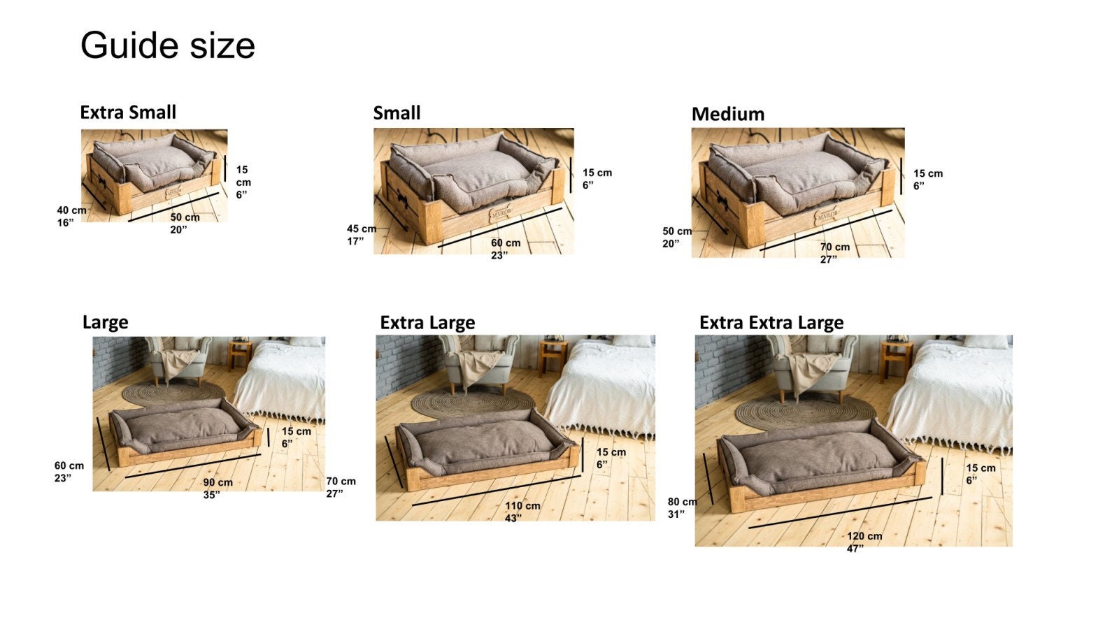 Wood wicker bed for dogs, cats; sofa, furniture