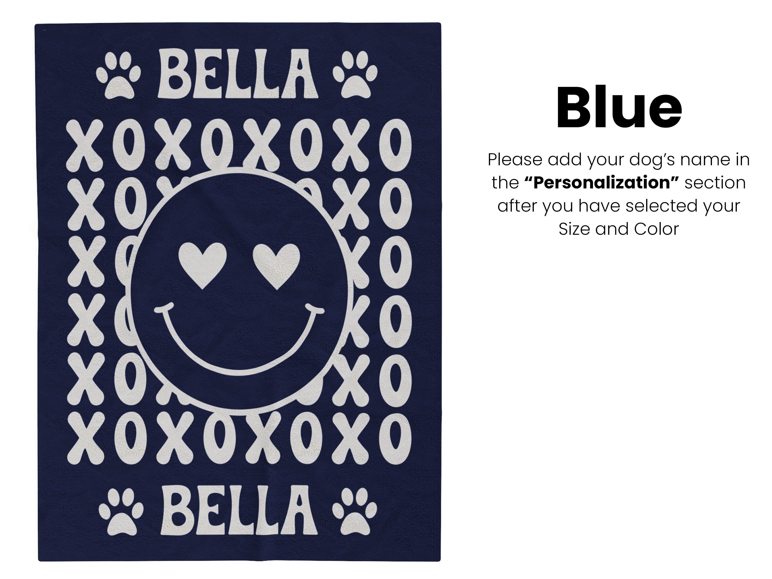 Custom Paw Print Blanket - Personalized Pet Gift