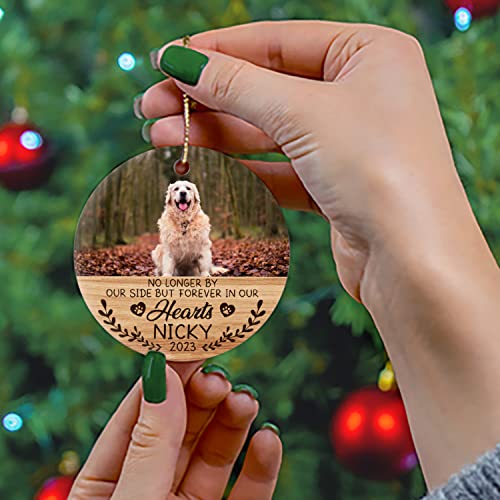 Personalized Dog Christmas Photo Ornament - Pet Memorial Ornament