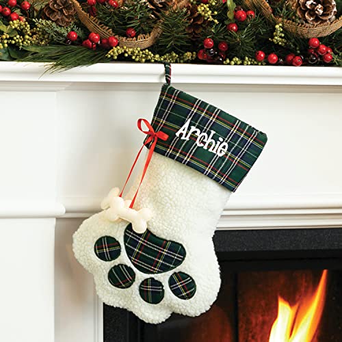 Custom Dog Paw Stocking with Pet's Name